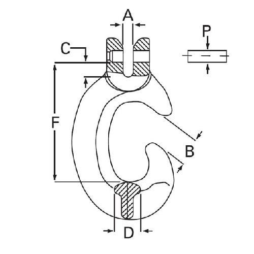 Grade 8 Clevis C Hooks - Total Ropes Solutions